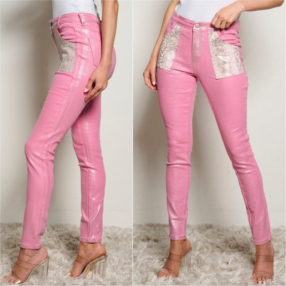 Pink Luster Jeans - Picture 1 of 7
